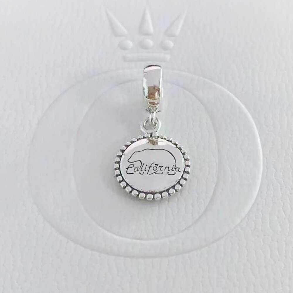 Pandora California Charm Mama Bear Dangle Charm Travel Pendant
